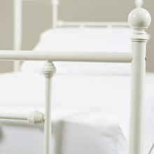 Load image into Gallery viewer, Twin size White Metal Platform Bed Frame with Headboard and Footboard