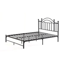 Load image into Gallery viewer, Twin size Black Metal Platform Bed Frame with Arched Headboard