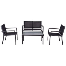 Load image into Gallery viewer, Modern 4-Piece Outdoor Patio Furniture Set with Sling Chairs and Coffee Table