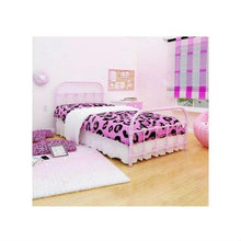 Load image into Gallery viewer, Twin Pink Metal Platform Bed with Headboard and Footboard