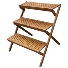 Load image into Gallery viewer, 3-Tier Planter Stand in Eucalyptus Wood for Outdoor or Indoor Use