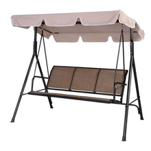 Load image into Gallery viewer, Outdoor 3-Person Canpy Swing for Porch Patio or Deck