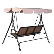 Load image into Gallery viewer, Outdoor 3-Person Canpy Swing for Porch Patio or Deck