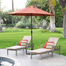 Load image into Gallery viewer, 9-Ft Patio Umbrella in Terracotta with Metal Pole and Tilt Mechanism