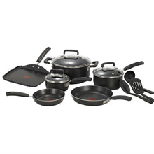 Load image into Gallery viewer, 12-Piece Nonstick Dishwasher Safe Cookware Set in Black