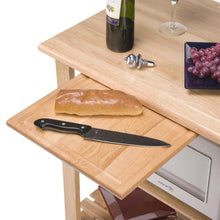Load image into Gallery viewer, Solid Wood Kitchen Utility Microwave Cart with Pull-Out Cutting Board