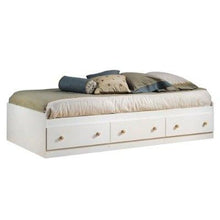 Load image into Gallery viewer, Twin Size Mates Platform Bed in White-Maple with 2 Storage Drawers