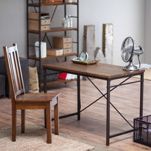 Load image into Gallery viewer, Compact Writing - Computer Desk with Metal Frame and Fir Wood Top