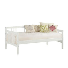 Load image into Gallery viewer, Twin size Traditional Pine Wood Day Bed Frame in White Finish