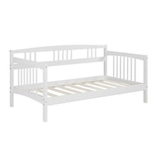 Load image into Gallery viewer, Twin size Traditional Pine Wood Day Bed Frame in White Finish