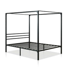 Load image into Gallery viewer, Twin size Modern Black Metal Canopy Bed Frame