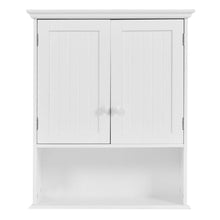 Load image into Gallery viewer, White Wall Mount Bathroom Cabinet with Storage Shelf