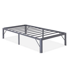 Load image into Gallery viewer, Twin XL Heavy Duty Grey Metal Platform Bed Frame with Round Corners