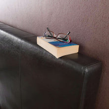 Load image into Gallery viewer, Twin size Dark Brown Espresso Faux Leather Upholsterd Platform Bed with Padded Headboard