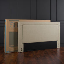 Load image into Gallery viewer, King size Taupe Upholstered Classic Platform Bed with Classic Headboard