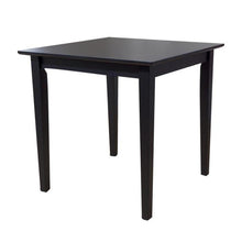Load image into Gallery viewer, Black Square Wood Dining Table Contemporary Style w- Shaker Legs