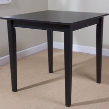 Load image into Gallery viewer, Black Square Wood Dining Table Contemporary Style w- Shaker Legs
