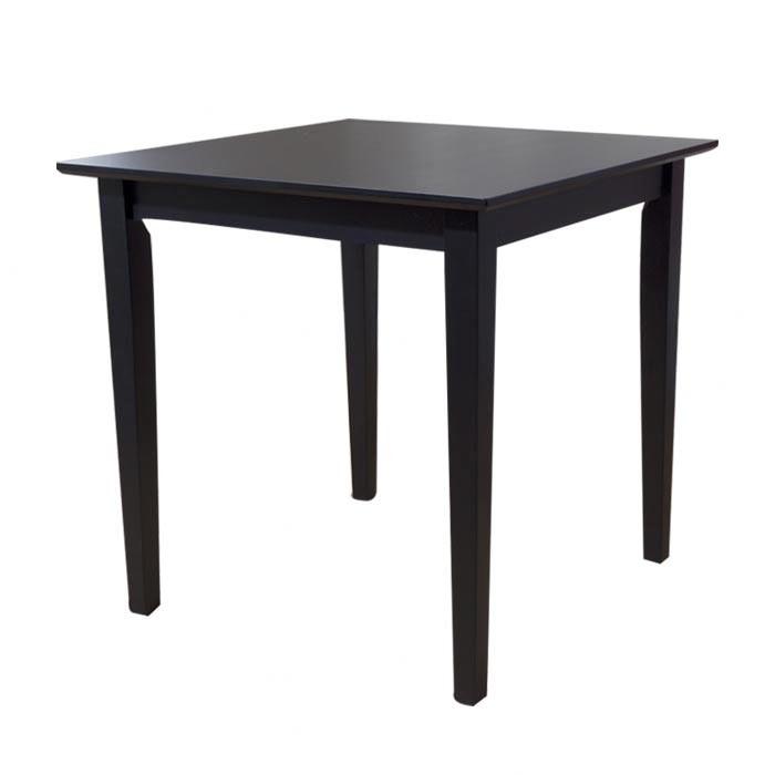 Black Square Wood Dining Table Contemporary Style w- Shaker Legs