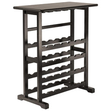 Load image into Gallery viewer, 24-Bottle Wine Rack Table with Stemware Glass Hanging Rack