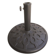Load image into Gallery viewer, 17.6 lb Sturdy Outdoor Resin Umbrella Base in Grey Black FInish