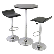 Load image into Gallery viewer, 3 Piece Modern Dining Set with Bistro Table and Two Stools