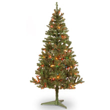 Load image into Gallery viewer, 6&#39; Faux Christmas Tree with 200 Pre-Lit Multicolored Lights