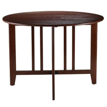 Load image into Gallery viewer, Mission Style Round 42-inch Double Drop Leaf Dining Table