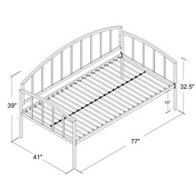 Load image into Gallery viewer, Twin size White Metal Day Bed Frame with 600 lb Weight Limit