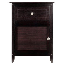 Load image into Gallery viewer, Espresso Wood End Table Nightstand Accent Table