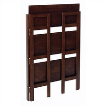 Load image into Gallery viewer, 3-Shelf Stackable Folding Bookcase in Distressed Walnut Finish