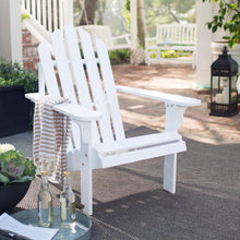 Load image into Gallery viewer, White Wood Classic Adirondack Chair with Comfort Back Design