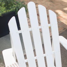Load image into Gallery viewer, White Wood Classic Adirondack Chair with Comfort Back Design