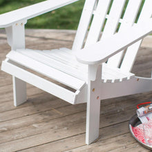 Load image into Gallery viewer, White Wood Classic Adirondack Chair with Comfort Back Design
