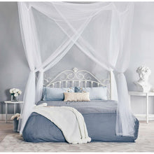 Load image into Gallery viewer, White 4-Post Bed Netting Mosquito Net for Canopy Beds - Fits size Full Queen and King