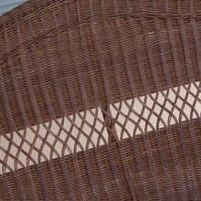 Load image into Gallery viewer, Walnut Brown All Weather Resin Wicker Porch Swing with Hanging Chain