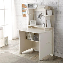 Load image into Gallery viewer, White Home Office Computer - Writing Desk with Hutch