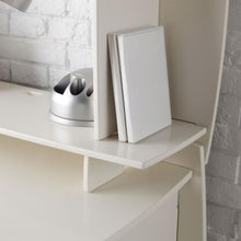 Load image into Gallery viewer, White Home Office Computer - Writing Desk with Hutch