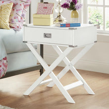 Load image into Gallery viewer, White Modern Bedroom Decor 1-Drawer Bedside Table Nightstand End Table