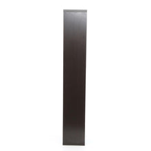 Load image into Gallery viewer, Modern 70-inch High Display Cabinet Bookcase in Dark Brown Cappuccino Wood Finish