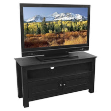 Load image into Gallery viewer, 44-inch Flat Screen TV Stand in Black Wood Grain Finish