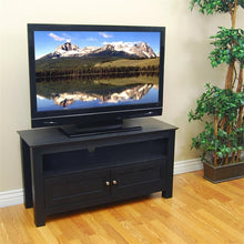 Load image into Gallery viewer, 44-inch Flat Screen TV Stand in Black Wood Grain Finish