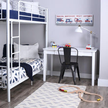 Load image into Gallery viewer, Twin over Twin Sturdy Steel Metal Bunk Bed in White Finish