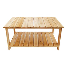 Load image into Gallery viewer, Outdoor Fir Wooden Patio Coffee Table in Natural Wood Color