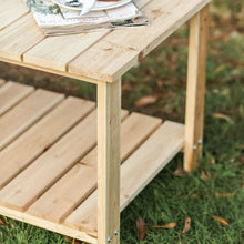 Load image into Gallery viewer, Outdoor Fir Wooden Patio Coffee Table in Natural Wood Color