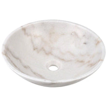 Load image into Gallery viewer, White Granite Stone 16.5 inch Round Vessel Sink
