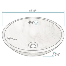 Load image into Gallery viewer, White Granite Stone 16.5 inch Round Vessel Sink
