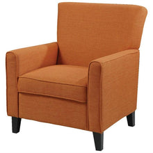 Load image into Gallery viewer, Orange Fabric Contemporary Living Room Arm Chair with Wood Legs