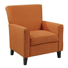 Load image into Gallery viewer, Orange Fabric Contemporary Living Room Arm Chair with Wood Legs