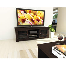 Load image into Gallery viewer, Dark Espresso TV Stand with Glass Doors - Fits up to 68-inch TV