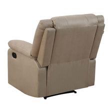 Load image into Gallery viewer, Beige Microfiber Upholstered Recliner Chair